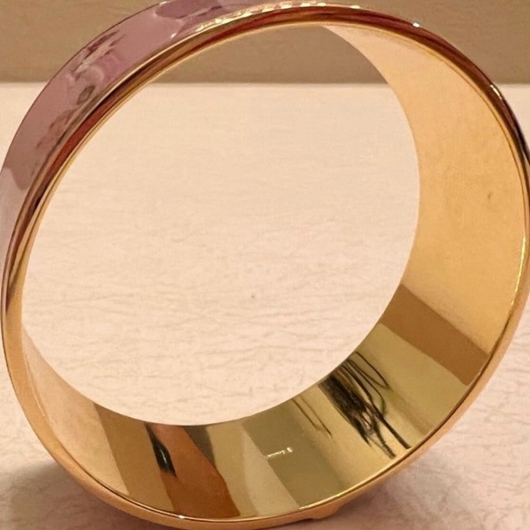 Coach Rose Bouquet Print Bangle Gold Plated/ Blossom Coated MSRP:$148 - Picture 3 of 4